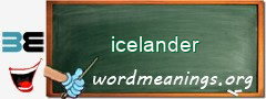 WordMeaning blackboard for icelander